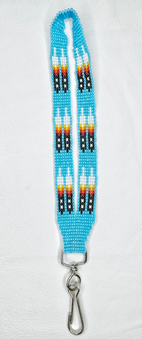 Buy 17741-cyan Beaded Lanyard Assorted Colors 18cm length