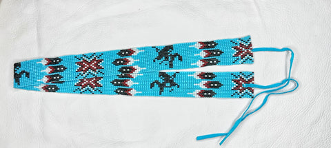 Buy 17692-cyan-feathers Beaded Hat Bands Assorted Colors