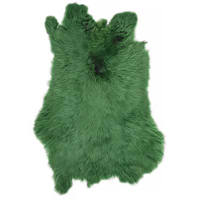 Buy dyed-green Rabbit Fur Skin Assorted Colors
