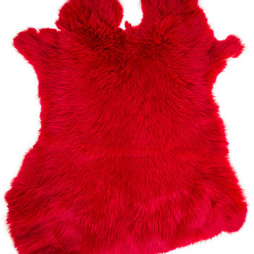 Buy dyed-red Rabbit Fur Skin Assorted Colors