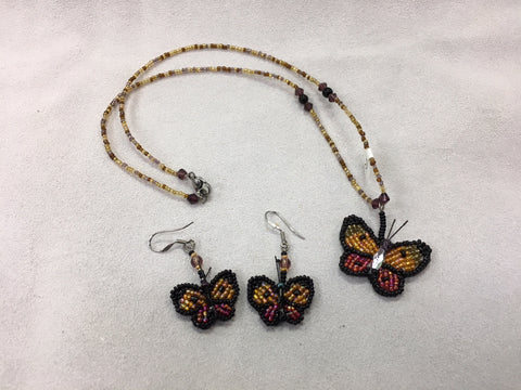 Beaded Necklace - Butterfly