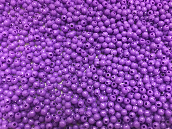 Plastic Beads - Purple - 1