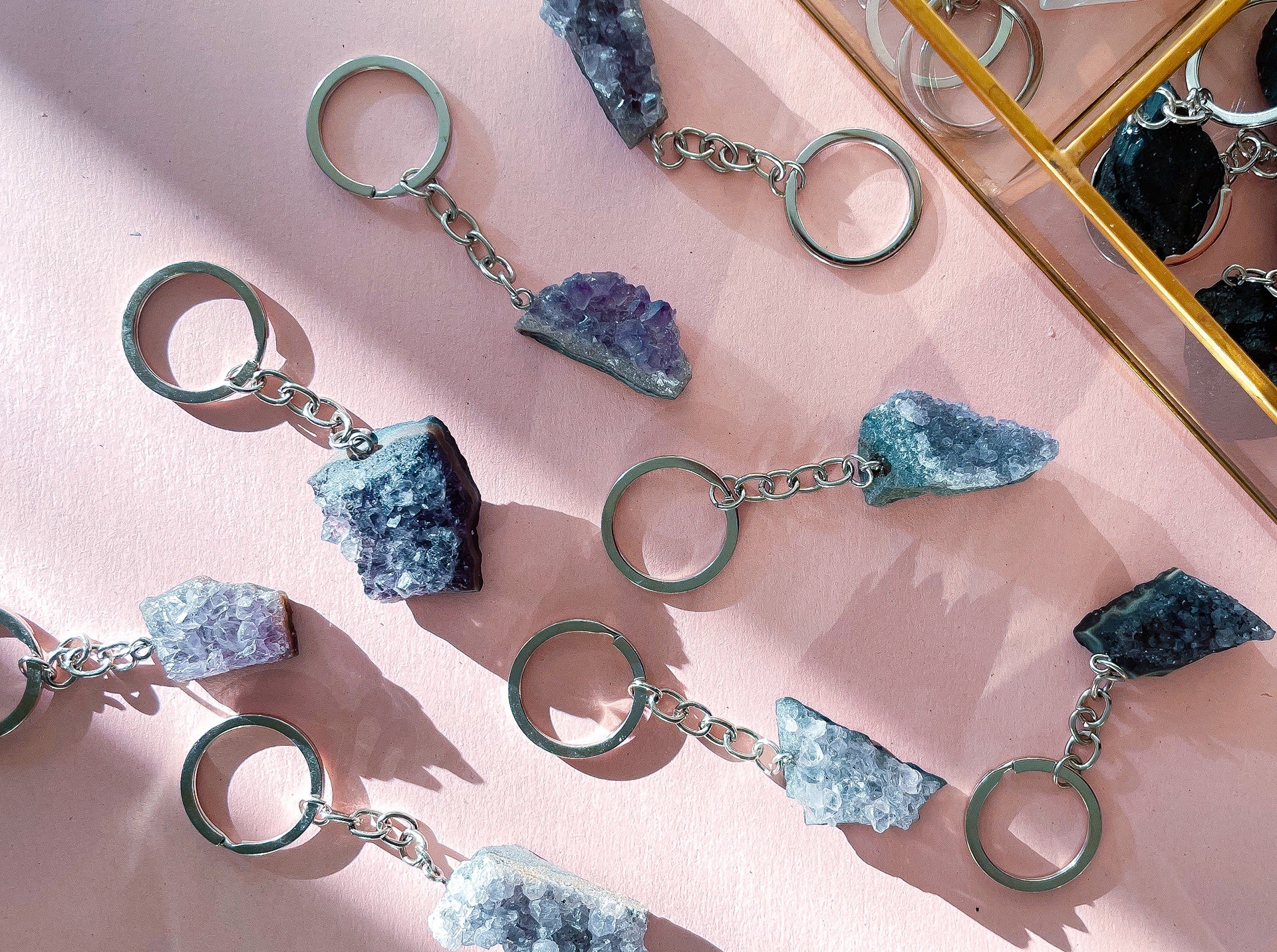 Raw Crystal Keychain Winnipeg Trading Post
