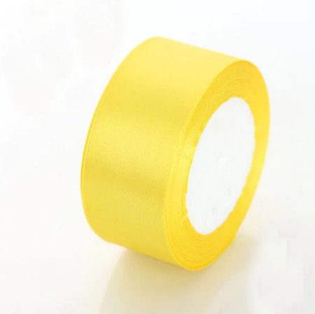 Buy yellow-15 Satin Ribbon - 50mm