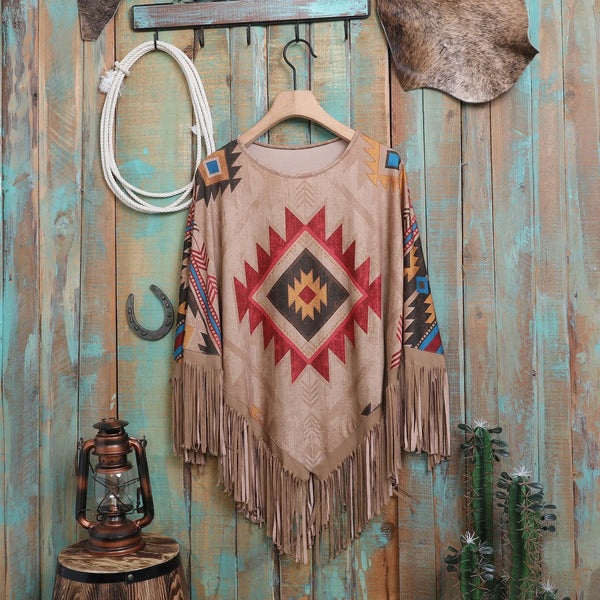 Montana West Serape-Aztec Collection Poncho - 3
