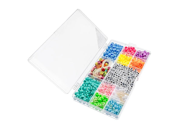 Bead Box - Plastic Assorted w/5m Elastic Cord Ap. 600pcs - 3