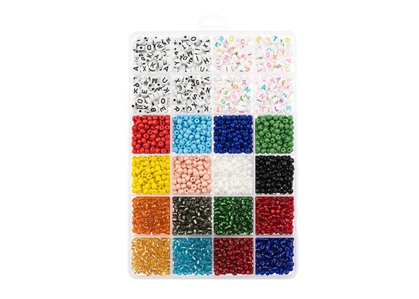 Bead Box - Glass 3mm/Plastic 4x7mm Assorted 280g - 2