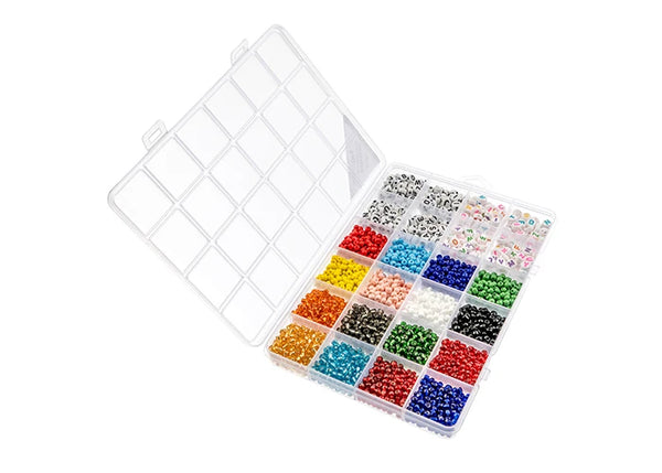 Bead Box - Glass 3mm/Plastic 4x7mm Assorted 280g - 3