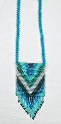 Square Beaded Pouch Necklace 30cm - 11