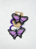 Beaded Butterfly Hair Tie Set - 9