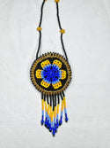 Round Beaded Pouch Necklace - 21