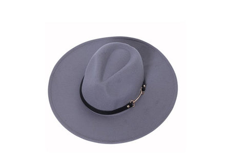 Buy grey Fedora Style Hat with Wide Brim - In-Store Pickup Only.