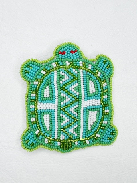 Buy 17633-greenwhite Beaded Turtle Hair Clips - Assorted Colors