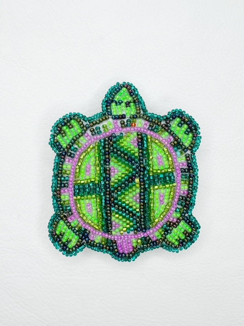 Buy 17634-dkgreen-lime Beaded Turtle Hair Clips - Assorted Colors