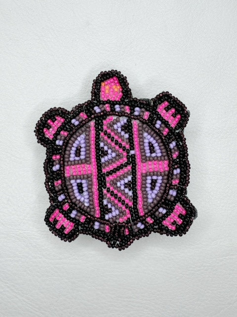 Buy 17639-pinkblack Beaded Turtle Hair Clips - Assorted Colors