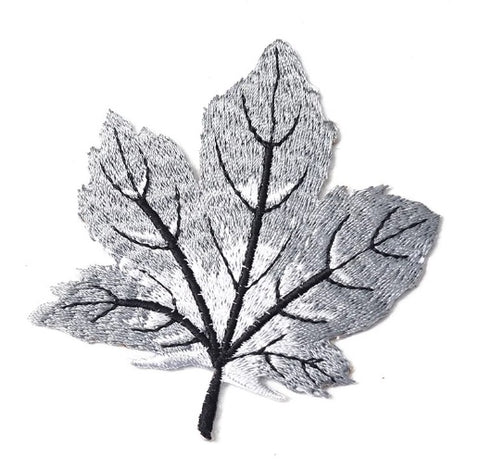 Patch - Grey Maple Leaf