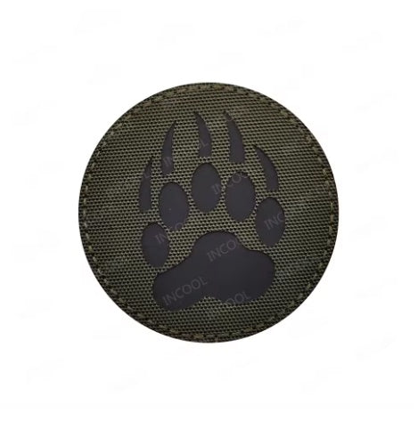 Patch - Reflective Green Bear Paw