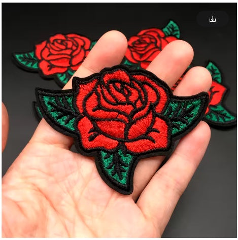 Patch - Red Rose 6cm