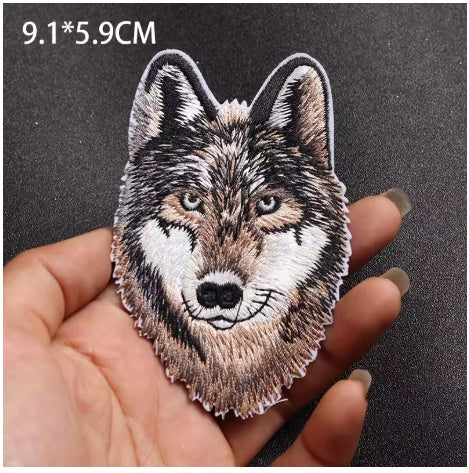 Patch - Brown Wolf Head