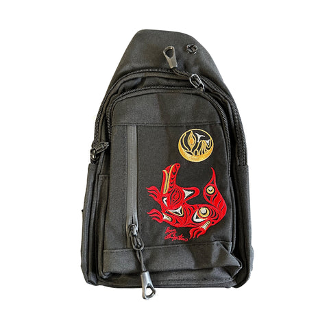 Buy wolf Sling Bag with Embroidered Designs