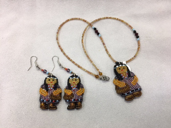 Beaded Necklace and Earrings - Girl - 1