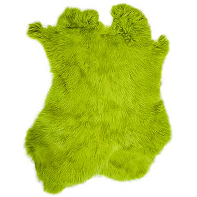 Buy dyed-lime Rabbit Fur Skin Assorted Colors