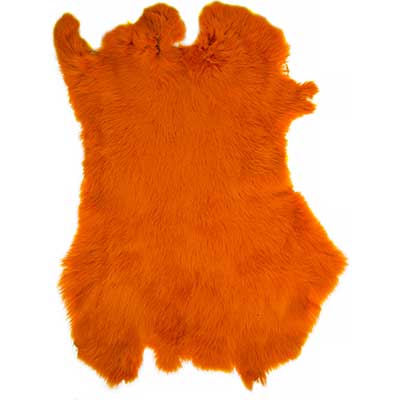Buy dyed-orange Rabbit Fur Skin Assorted Colors