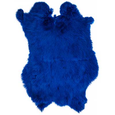 Buy dyed-blue Rabbit Fur Skin Assorted Colors