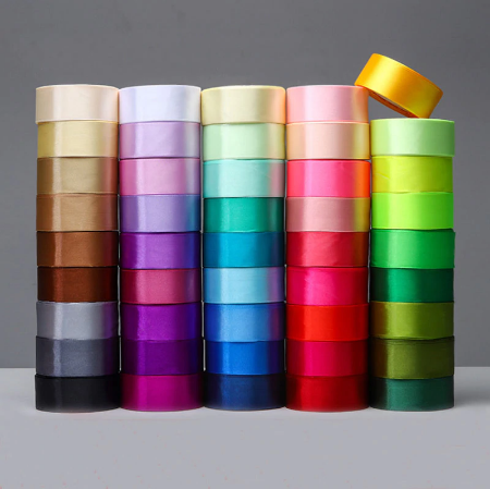 various colors Plain Satin Ribbon, Size: 25mm at Rs 4/meter in