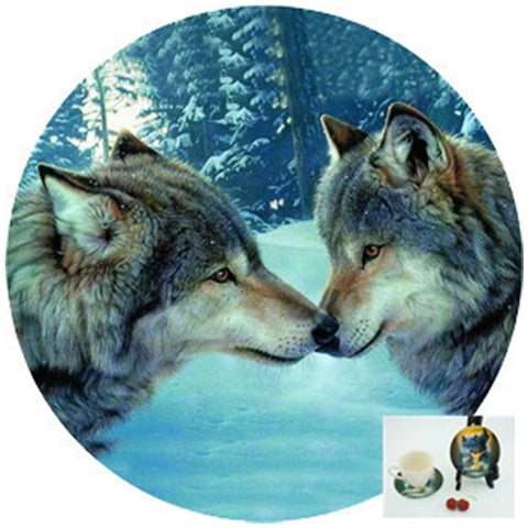 Buy two-wolves-192d 4 inch Ceramic Coasters
