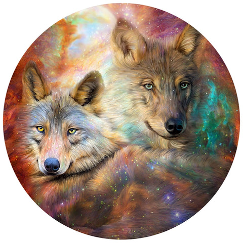 Buy two-wolves-193b 4 inch Ceramic Coasters