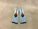 Beaded Earrings - Feather Fringe - 8