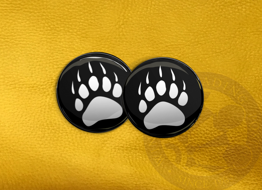 ECAB AN - Bear Print - White on Black