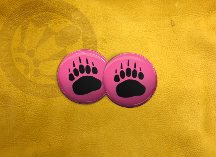 ECAB AN - Black Bear Paw on Pink