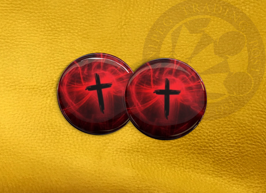 ECAB RG - Black Cross on Dark Red