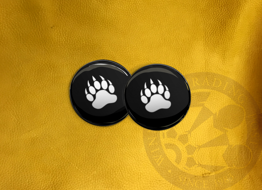 ECAB AN - White Bear Paw on  Black