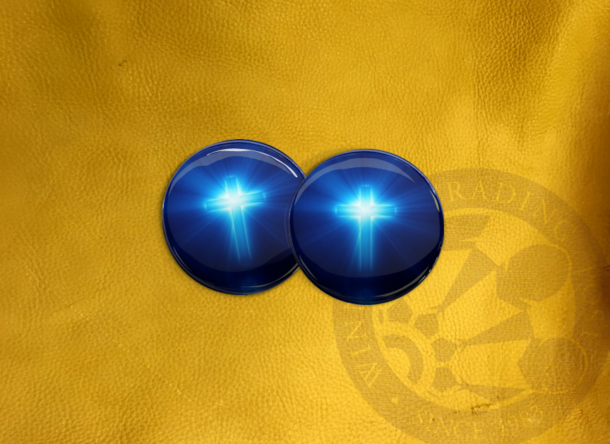 ECAB RG - Glowing Cross on Blue