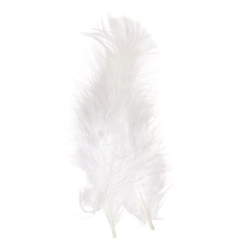 Buy white-3001-00h FEA Marabou Feather Solid 6grams