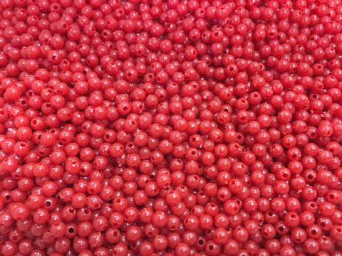Plastic Beads - Red