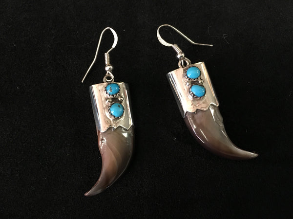 Sterling Silver Earrings - Bear Claw - 1