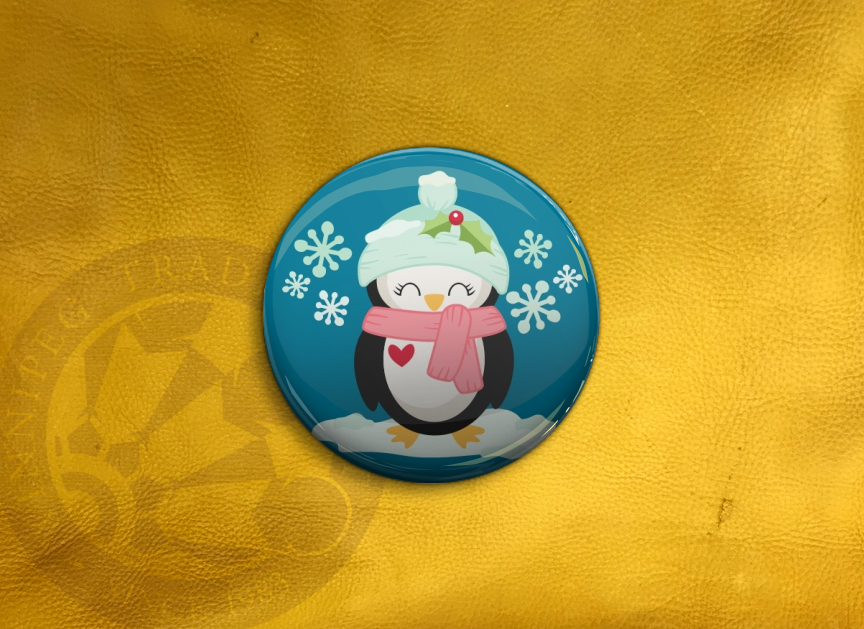 ECAB WT Penguin Pink Scarf