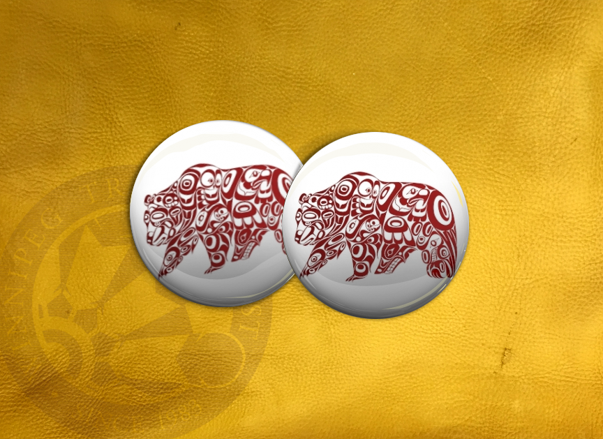 ECAB AN - Red Bear on White