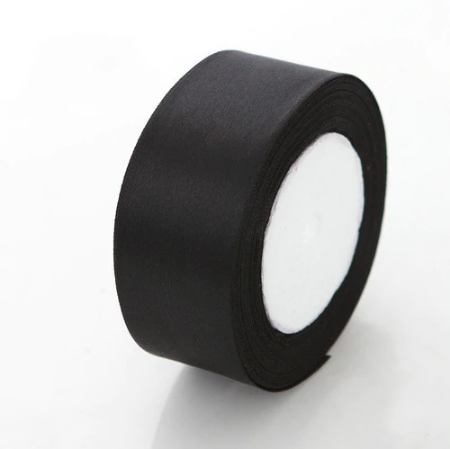 Buy black-39 Satin Ribbon - 25mm