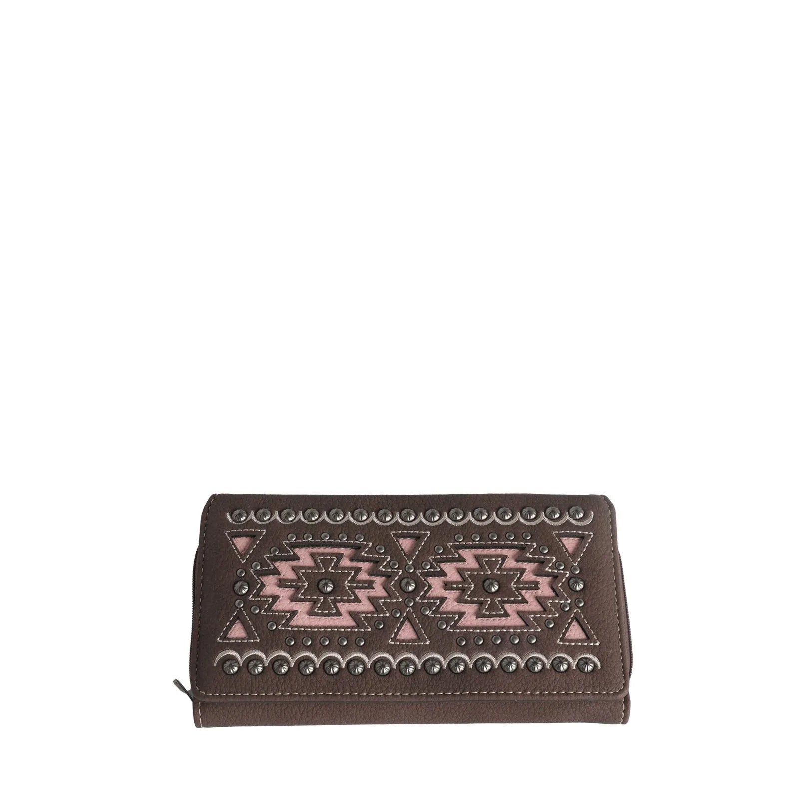 Montana West Cut Out Aztec Studded Wallet